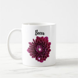 Dahlia Flores Profundas, Flor, Caneca Personalizad