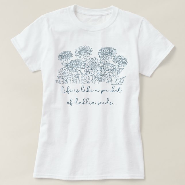Dahlia Seeds T-Shirt - Presentes para Dahlia Lover (Frente do Design)
