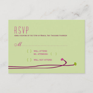 Dahlia Simples - RSVP Verde e Roxo