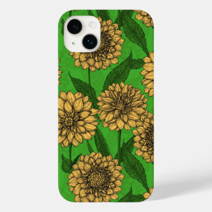 Dahlias em amarelo e verde