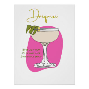 Daiquiri Cocktail Art Impressão