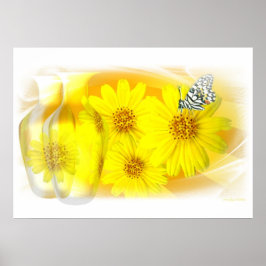 Daisies refletido - Poster de arte