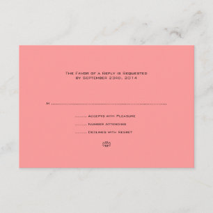 Daisies Rosa Quente no Vases Wedding RSVP