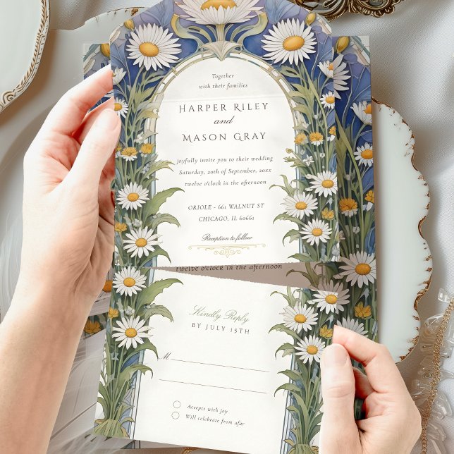 Daisies Wedding RSVP Perforçado (Criador carregado)