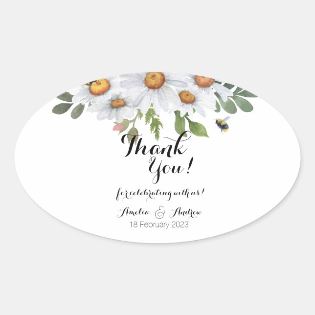 Daisy - adesivos oblongos (Frente)