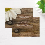 Daisy and Barn Wood Country Weding Charity Favor<br><div class="desc">Pratique a gentileza do casamento quando você devolve o seu grande dia e coloca um cartão de caridade no lugar de casamento dos seus convidados. A encantadora Margarida Branca e Cartaz de Caridade de Casamento de Madeira do Barn afirma que, em vez de um favor tradicional do partido, foi feita...</div>