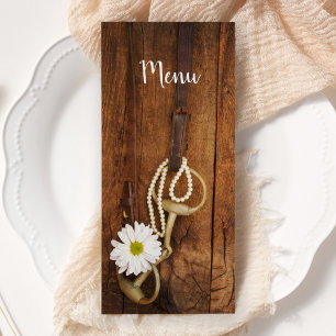 Daisy and Horse Bit Country Western Weding Menu