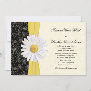 Daisy Black Yellow, Convite para casamento de marf