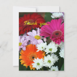 Daisy Buquê Floral Flat Cartões de agradecimentos