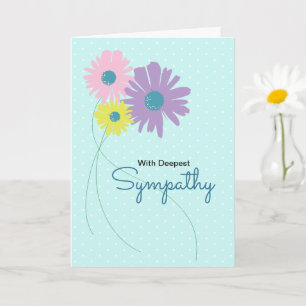 Daisy Buquê Wildflower Cartão de condolências