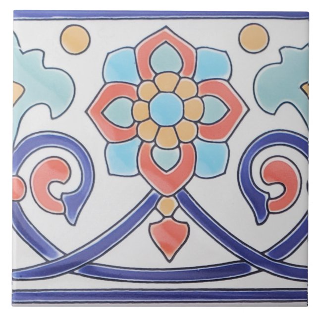 Daisy Cerâmica Azulejo Stair Risers (Frente)