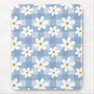 Daisy Days Mousepad - Gingham Azul