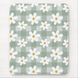 Daisy Days Mousepad - Gingham Verde