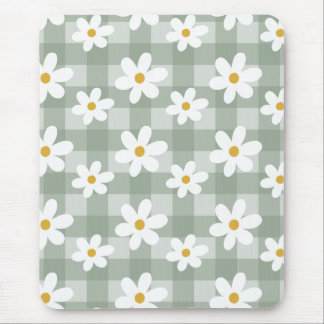 Daisy Days Mousepad - Gingham Verde