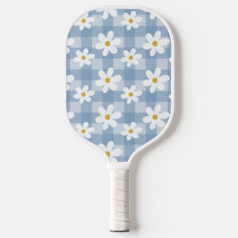 Daisy Days Pickelball Paddle - Blue Gingham