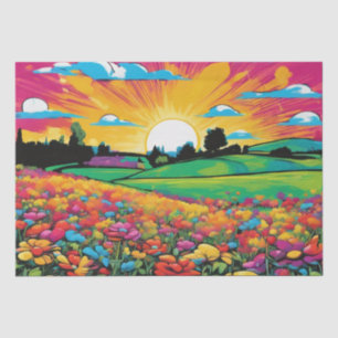 Daisy Delight Pop Art Blossoms, papel de dissociaç