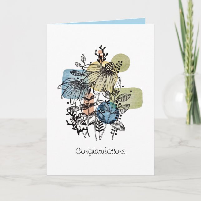 Daisy Doodle Em Tinta E Cartão De Água (Frente)