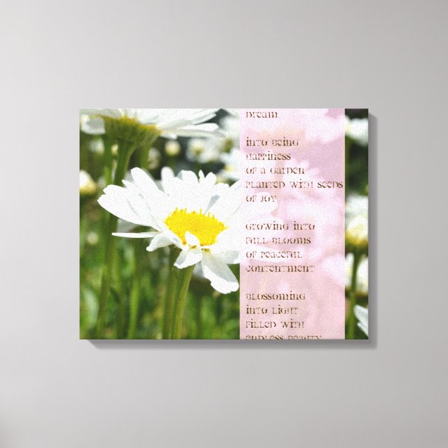 Daisy Dream Poem Canvas (Frente)