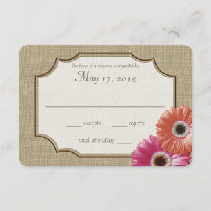 Daisy e Burlap Coral e Resposta Rosa