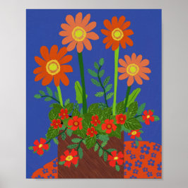 Daisy e Crimson Phlox Poster