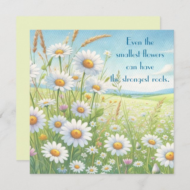 Daisy Field & Quote Card (Frente/Verso)