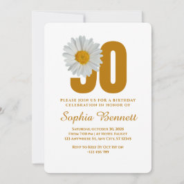 Daisy Floral 90 Birthday Convite