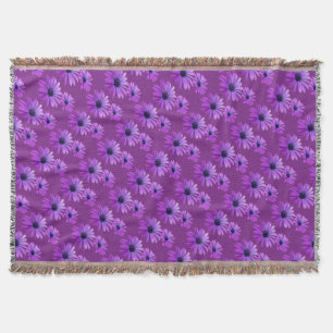 Daisy Flower Blanket Roxo Daisies Joga cobertor