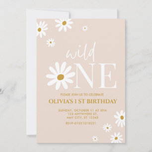 Daisy Flower primeiro aniversario Convite para Men