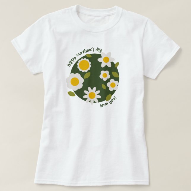 Daisy Green - Camiseta Floral Dia de as mães (Frente do Design)