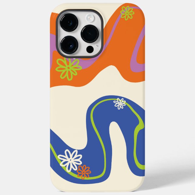 Daisy Groove Blue, Orange, Purple, Green & Cream (Verso)