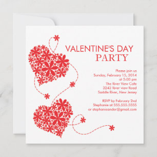 Daisy Hearts Valentines's Day Convites de festas