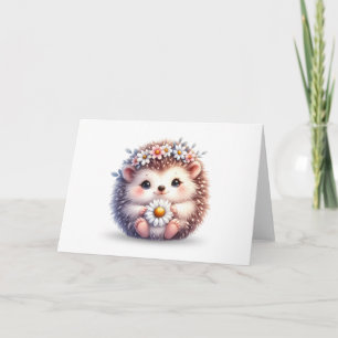 Daisy Hug - Cartão de Saudação Hedgehog (Dentro de