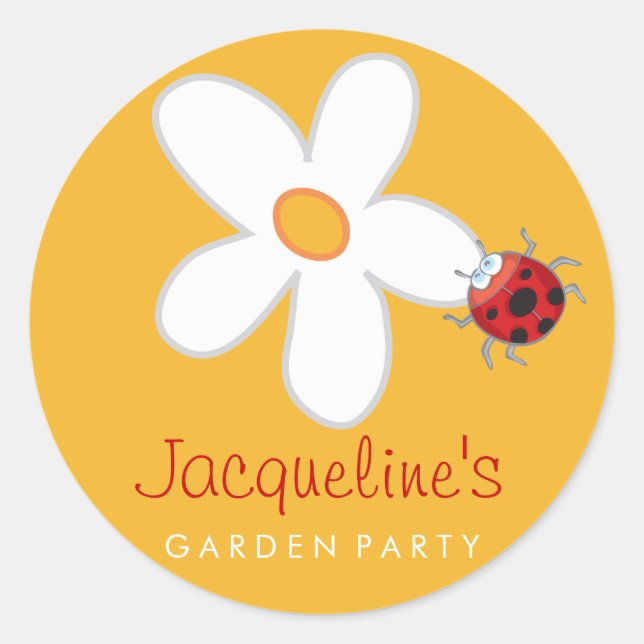 Daisy & Ladybug Favors de Festa Infantil Adesivo (Frente)