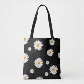 Daisy Pattern Impressão Tote Bag