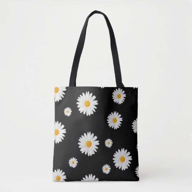 Daisy Pattern Impressão Tote Bag (Frente)