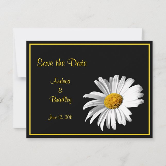 Daisy personalizável Salve o cartão de data (Frente)