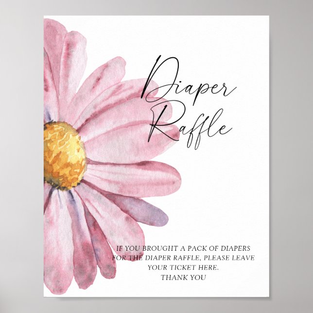 Daisy - poster de rifa fralda (Frente)