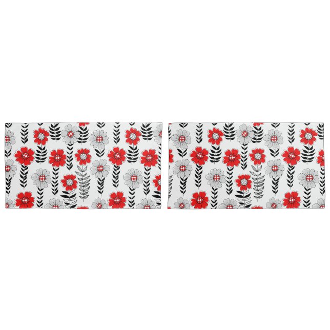 Daisy rabiscos em vermelho e preto (Frente - conjunto)