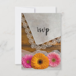 Daisy Trio e Lace Country Barn Weding RSVP