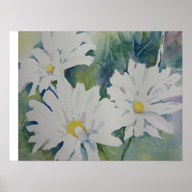 Daisy watercolor poster (Frente)