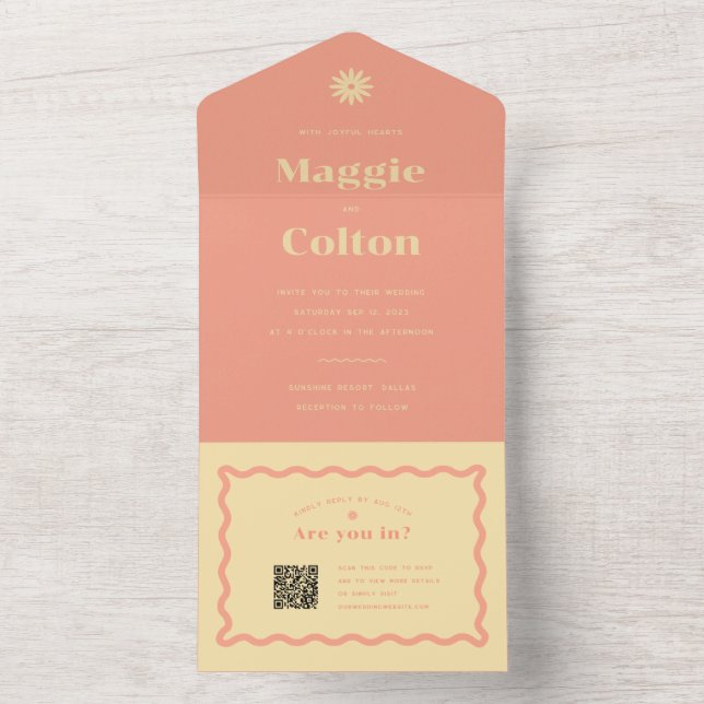 Daisy Wedding All In One Convite (Interno)