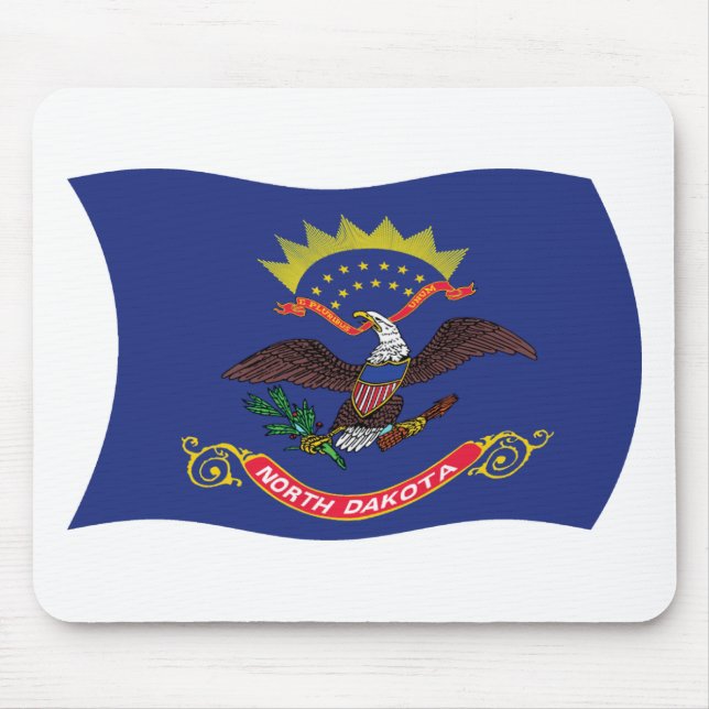 Dakota do Norte Flag Mousepad (Frente)