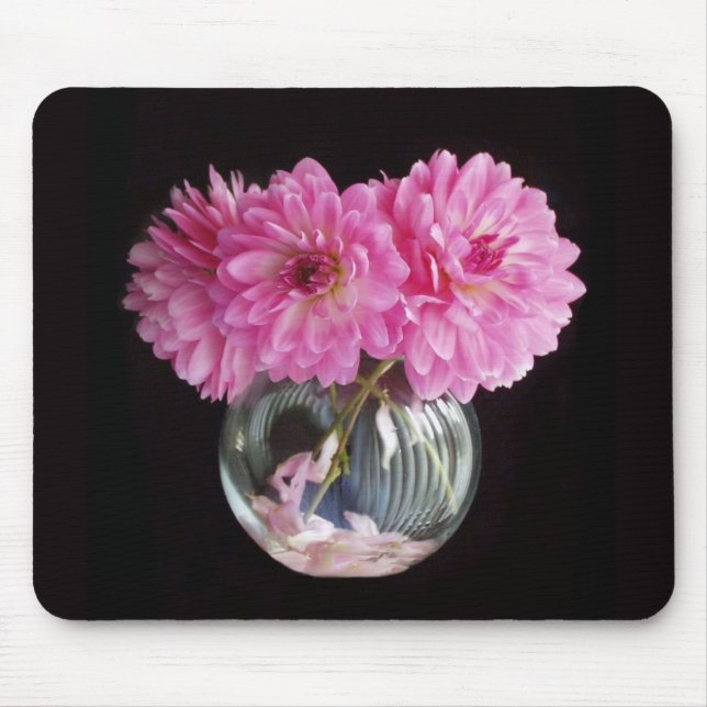 Dália cor-de-rosa Mousepad (Frente)