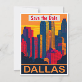 Dallas, Texas, Salve a Data, Cartão Postal Antigo