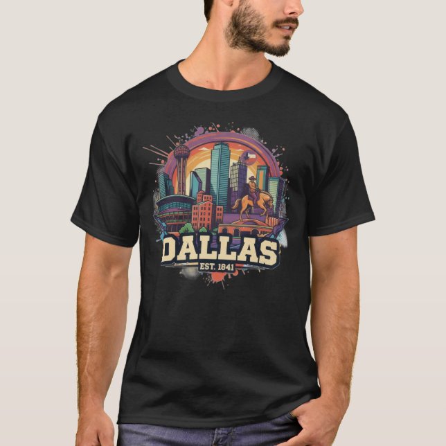 Dallas Texas T-Shirt | Orgulho da Cidade do Estado (Frente)