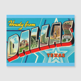 Dallas, Texas Viagens vintage Magnética Card