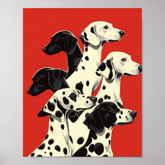 Dalmatianos em Formação Impressão | Bold Dog Art