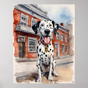 Dalmático - Impressão de Arte Canina