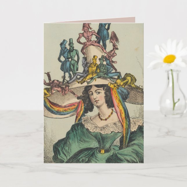 Dama - Cartão de Saudação Dobrado (Planta pequena)