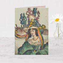 Dama - Cartão de Saudação Dobrado